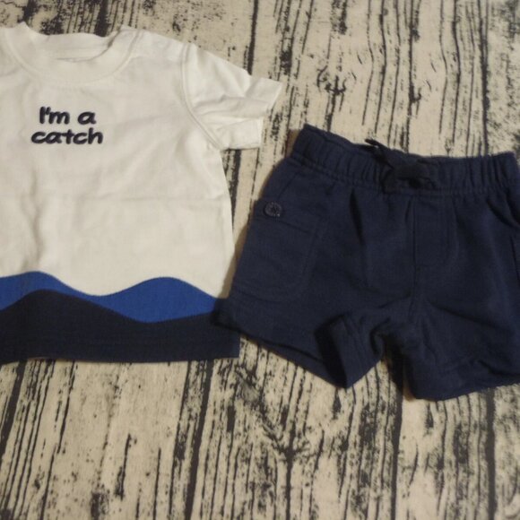 Gymboree Pelican Catch 0-3 Month Shorts 3-6 Shirt Outfit NWT - Picture 2 of 3